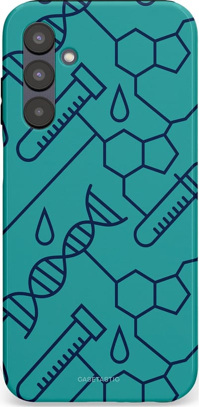 Casetastic hoesje geschikt voor Samsung Galaxy A25 - Dubbellaagse bescherming - DNA Creaties - Fashion Case - Turquoise