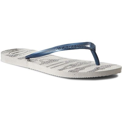 Tongs Havaianas Brasil tongs à doigts Slim Nautical 41371250001 35 white