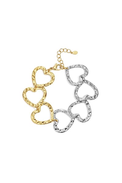 Roestvrijstalen kettingarmband Goud en Zilver - Verkleurt niet - Cadeau - Goudlief