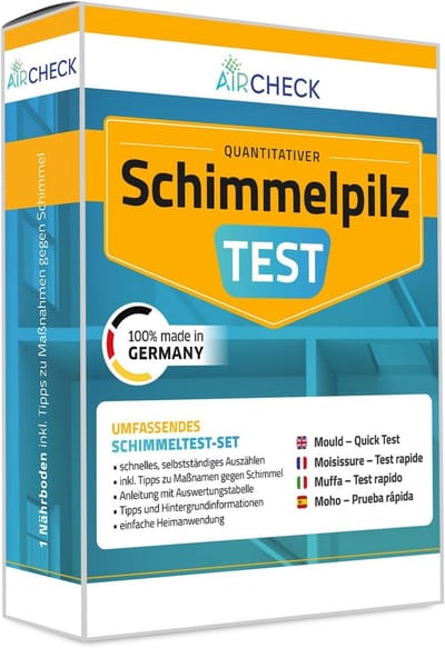 Schimmeltest voor thuis - Sneltest binnenlucht - Detectie schimmelsporen - Met voedingsbodem - 16 x 115 x 45 cm