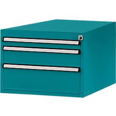 Manuflex onderbouw met schuifladen, voor D 800 mm, waterblauw