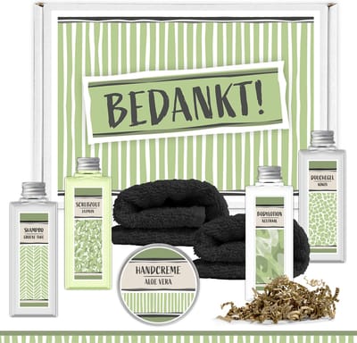 Brievenbus cadeau "Bedankt" - 7 Producten - 550 Gram - Triomf Cosmetica | Brievenbus Cadeau Man Brievenbus Cadeau Vrouw Brievenbus Doosje Brievenbus Cadeautje Cadeau pakketje Geschenk Brievenbus cadeau Vrouw Vriendin Moeder Zus Oma Collega