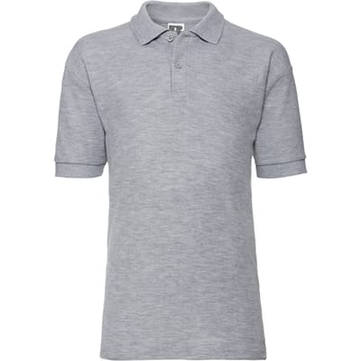 Russell Poloshirt van katoen voor kinderen (Lichte Oxford Heide)