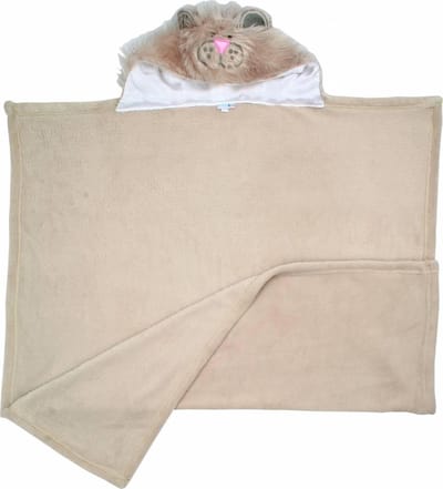 Bianco Blu Baby - Omslagdoek - Fleece - Beige