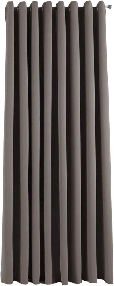 Famanu – Ondoorzichtig taupe H x B 245 x 295 cm - 1 stuk thermo - gordijn - verduisteringsgordijn - geluidsisolerend - standaard