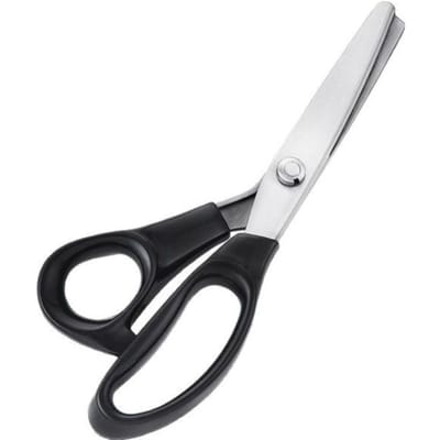 Professionele Zigzag Schaar Kleermakersschaar Zigzag Knippen Naaischaar Kleermakersschaar Pinking Schaar zwart