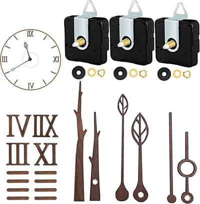 3 Sets 22mm As Beweging Mechanisme met Wijzers en Cijfers voor Klok Reparatie, Hoog Koppel en Lange As