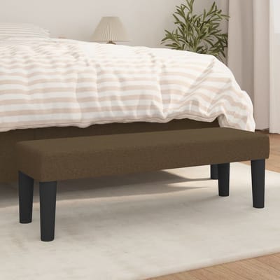 vidaXL - Bankje - 100x30x30 - cm - stof - donkerbruin