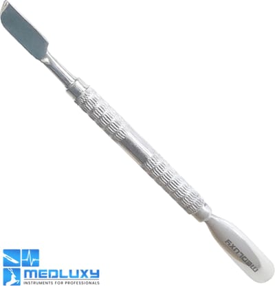 MEDLUXY® Bokkepootje & Nagelriemmesje 12 cm – Professionele Cuticle Pusher & Cleaner van RVS – Dubbelzijdig Nagelriem Tool voor Manicure & Pedicure