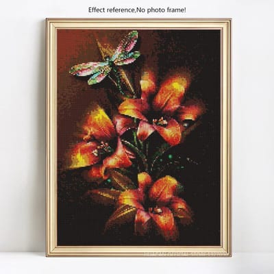 5D Doe-het-zelf Diamantschilderij Volledig Rond Bloem En Vlinder Strass Afbeeldingen Borduurwerk 20X30 black