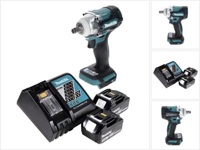 Makita DTW 300 RF accu-slagmoersleutel 18 V 330 Nm 1/2" borstelloos + 2x accu 3,0 Ah + oplader