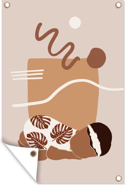 Muurdecoratie Pastel - Baby - Gezin - Kinderen - 120x180 cm - Tuinposter - Tuindoek