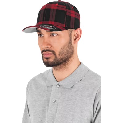 Urban Classics - Tartan Pet - L/XL - Zwart/Rood