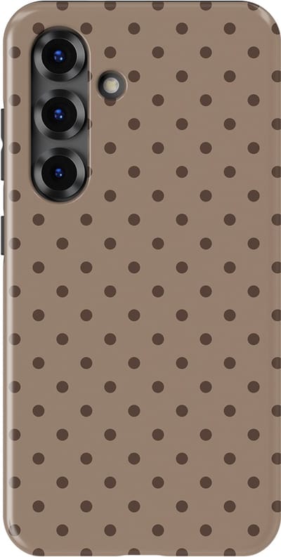 Polka Dots Hoesje Samsung Galaxy S25 FE | Geschikt Voor Mag | Stippen Design Backcover Samsung Galaxy S25 FE Sandstone Dots