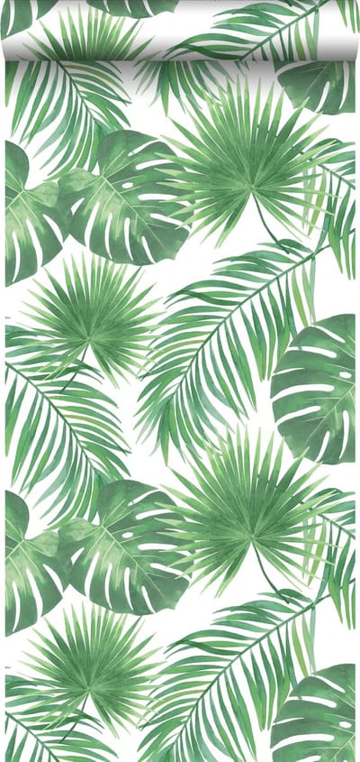 ESTAhome behang tropische bladeren groen - 53 cm x 10.05 m - 139013