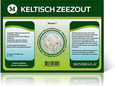 Minerala Keltisch Zeezout - 500 gram - Grijs zeezout - Grey Seasalt - Celtic sea salt - Hersluitbare verpakking