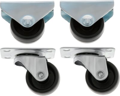 AMIG transportwiel set - 2x zwenkwielen - 2x bokwielen - D30mm - nylon - 135kg