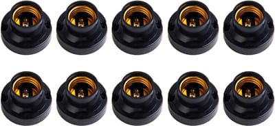 E27 fitting set van 10 - ronde schroef - diameter 55 mm - ideaal voor DIY lampen - ShopVlot
