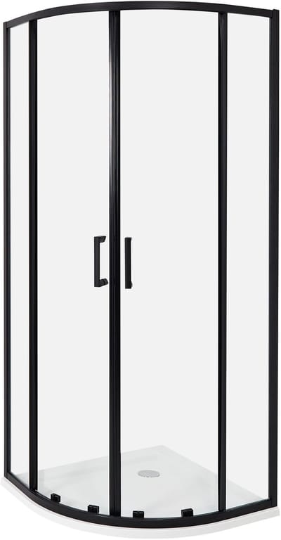 JUKATAN - Douchecabine - Zwart - 80 x 80 x 185 cm - Veiligheidsglas