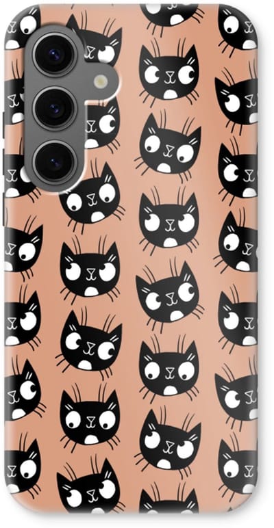 Case Company® - Hoesje geschikt voor Samsung Galaxy S24 hoesje - Kat - Tough Case - Maximale Bescherming alle Kanten en Schermrand