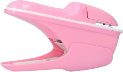Nietloze nietmachine - Veilige binder - Documenten binden - Naaldvrij en kindvriendelijk - 7 vellen - Roze