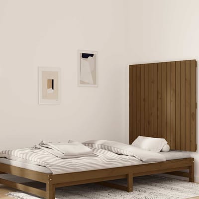 vidaXL - Wandhoofdbord - 95,5x3x90 - cm - massief - grenenhout - honingbruin