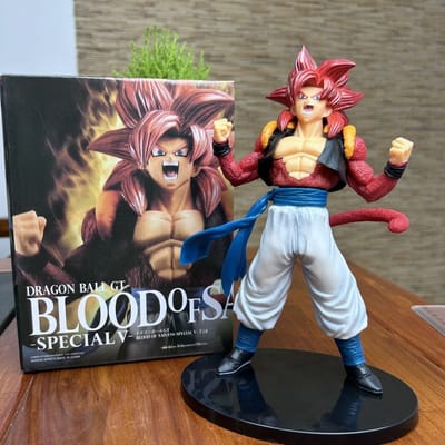 Super Wugita Gogeta Vier Dragon BallZ De Vierde Vorm SSj3 Broly 9,84 Inch/25 cm Kan Bewegen Brullen PVC Provocatie Model Speelgoed Cadeaus With box