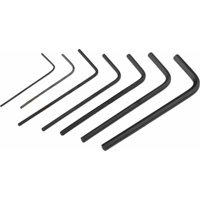 7PCS/Set 0.7~3mm Mini Zeskantsleutel Inbussleutelset Legeringsstaal Sleutel Schroevendraaierset Multifunctioneel Reparatie Handgereedschap zwart