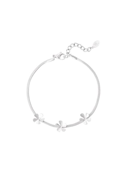 Armband Bloemen - Hawaii - Zomer - Zilver - Stainless Steel - Jewelleries.nl - Sieraden