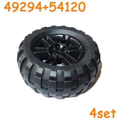 15038 49294 23798 44771 56907 4410 92912 54120 Banden Wielen Kruis Auto Vrachtwagen Naaf Technische Stenen MOC Motorfiets Bouwstenen