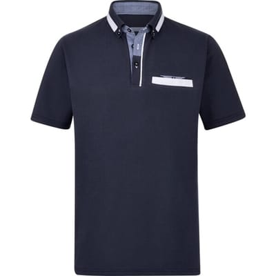 Babista herren Poloshirt - 44/46 - donkerblauw - Plus Size