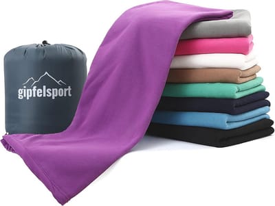 Microvezel fleece slaapzak deken - maat 185 x 150cm - camping en slaapzak - lichtgewicht compact