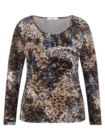 Shirt ronde hals Van Emilia Lay beige