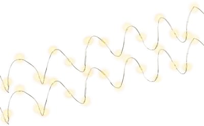 Goobay 2x Silver Wire Light Chain with 20 LEDs, incl. Timer
