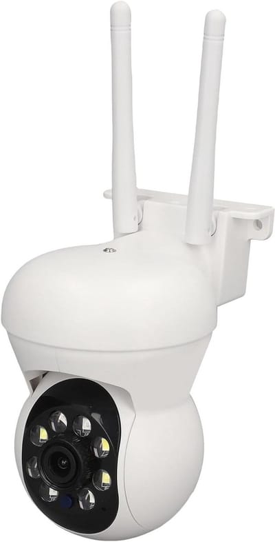 Beveiligingscamera Buiten - WIFI Camera - Huishoud Beveiliging - 360 Graden Draaiend - 1080p HD - Wit