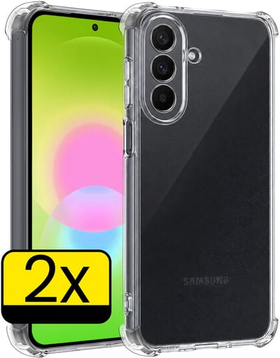 Hoesje - 2 Stuks - Geschikt voor Samsung Galaxy A27 - Sterk & Shockproof - Siliconen Case - Back Cover - Telefoon Hoes Shock Proof - Telefoonhoesjes - Transparant
