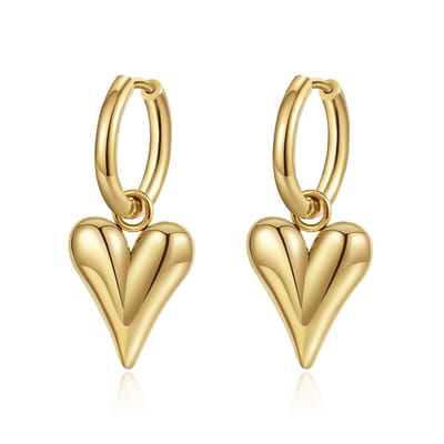 Luxxie hart hoops-hoops oorbellen-trendy hart oorbellen-stainless steel oorbellen-kado voor haar