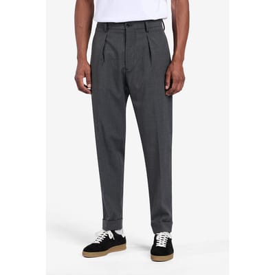 No Label Southwick Washable Wool-stretch Dark Grey Maat: 50 | Broeken Outlet | Heren | Grijs