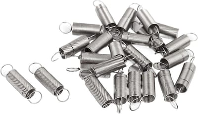 Trekveren - Dubbele haak veer - Apparaten repareren - Roestvrij staal - 05 mm x 6 mm - Zilver