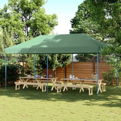 Opvouwbare Partytent - Pop-up Paviljoen - Buitenfeest Organiseren - Waterdicht UV-bestendig - 580 x 292 cm - Groen