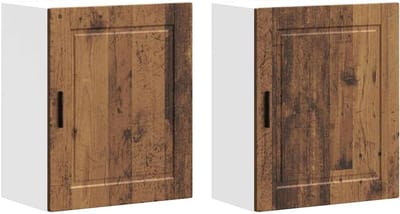 Keukenwandkasten - Keukenmeubels - Opbergen Keuken - Bewerkt Hout - 50 cm - Oud Hout