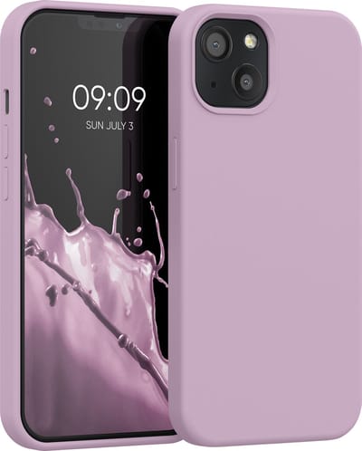 kwmobile telefoonhoesje geschikt voor Apple iPhone 13 - Hoesje met siliconen coating - Smartphone case in mauve