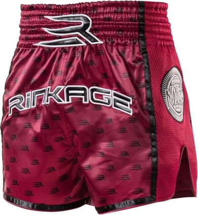 Rinkage Thai Stallion Muay Thai Short - Donkerrood S