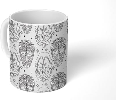 Mok - Koffiemok - Patroon - Maskers - Zuid-Amerika - Mokken - 350 ML - Beker - Koffiemokken - Theemok