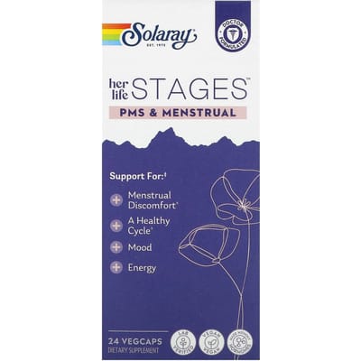Haar Levensfase, Premenstrueel Syndroom en Menstruatie, Plantaardige Capsules 24