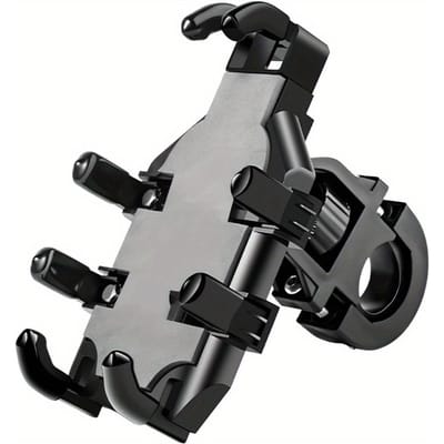 Support de Téléphone pour Guidon de Vélo, Accessoire de Support pour Moto, Vélo - Anti-Vibrations & Compatible Caméra pour iPhone, Tous les Smartphones (4,7  à 7,2 ), Prise en main sécurisée gray