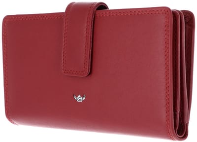 Golden Head Leren portemonnee Polo RFID Protect Damenbörse 2800 Rot donkerrood
