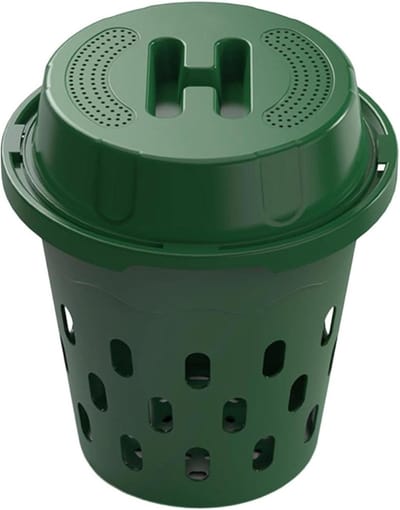 Ingraaf Compostbak - Ondergrondse Composter Tuin - Afval Verwerken - Geavanceerd Ventilatiesysteem - 25.9 x 25.5 x 26.4 cm - Groen