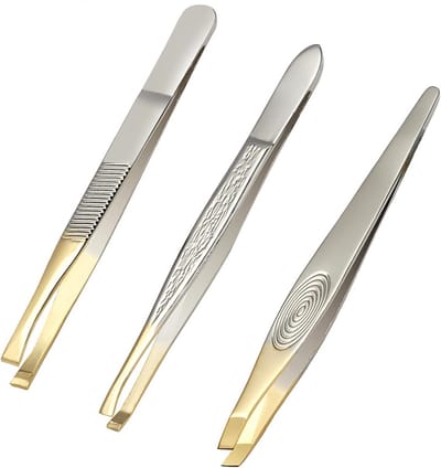 Pincettenset - Zilver - 9 cm - Roestvrij Staal - Voor Gezichtsverzorging en Epileren van Wenkbrauwen