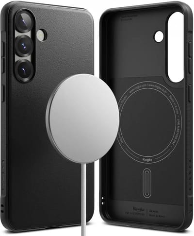 Ringke Onyx Magnetic | Hoesje Geschikt voor Samsung Galaxy S25 | Compatibel met MagSafe & Qi2 | Back Cover Flexibel TPU | Zwart